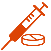 injection with medicine red icon